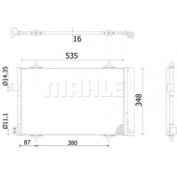 kondensatorius, oro kondicionierius BEHR
                                MAHLE                                               