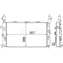Aušinimo radiatorius
                                MAHLE                                                CR 1498 000S, MAHL