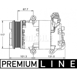 kompresorius, oro kondicionierius BEHR *** PREMIUM LINE ***
                                MAHLE                            