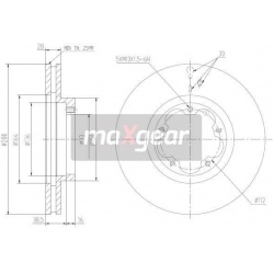 stabdžių diskas (1vnt)
                                MAXGEAR                                                19-1333MAX, M