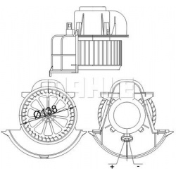 vidaus pūtiklis BEHR
                                MAHLE                                AB 113 000S, MAHLE, AB113000S, aut