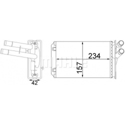 šilumokaitis, salono šildymas BEHR
                                MAHLE                                AH 212 000S, MAHLE,