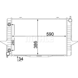 Aušinimo radiatorius
                                MAHLE                                                CR 1544 000S, MAHL