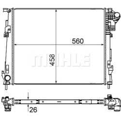 Aušinimo radiatorius
                                MAHLE                                                CR 1237 000S, MAHL