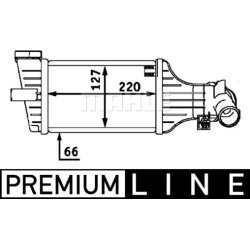 tarpinis suslėgto oro aušintuvas, kompresorius BEHR *** PREMIUM LINE ***
                                MAHLE             