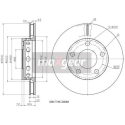 stabdžių diskas (1vnt)
                                MAXGEAR                                                19-2450, MAXG