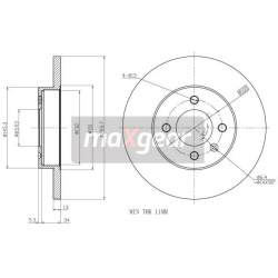 stabdžių diskas (1vnt)
                                MAXGEAR                                                19-0767, MAXG