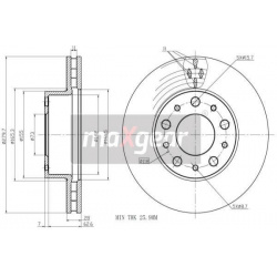 stabdžių diskas (1vnt)
                                MAXGEAR                                                19-1334, MAXG