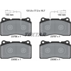 stabdžių trinkelių rinkinys, diskinis stabdys
                                TEXTAR                                      