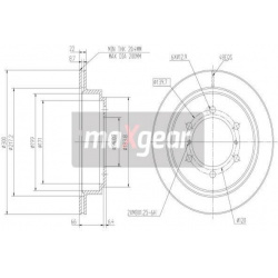 stabdžių diskas (1vnt)
                                MAXGEAR                                                19-0949, MAXG