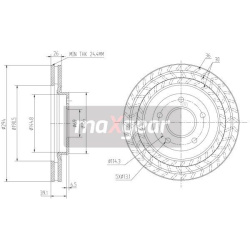 stabdžių diskas (1vnt)
                                MAXGEAR                                                19-2273, MAXG