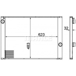 Aušinimo radiatorius
                                MAHLE                                                CR 1067 000P, MAHL