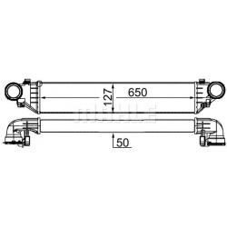 tarpinis suslėgto oro aušintuvas, kompresorius BEHR
                                MAHLE                                  