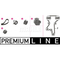 vandens siurblio ir paskirstymo diržo komplektas BEHR *** PREMIUM LINE ***
                                MAHLE            