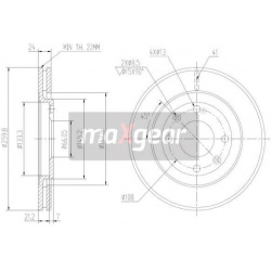 Stabdžių diskas
                                MAXGEAR                                                19-1003, MAXGEAR, 19