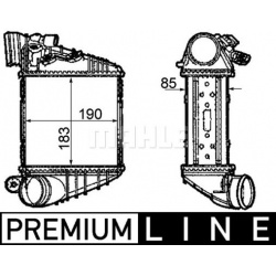 tarpinis suslėgto oro aušintuvas, kompresorius BEHR *** PREMIUM LINE ***
                                MAHLE             