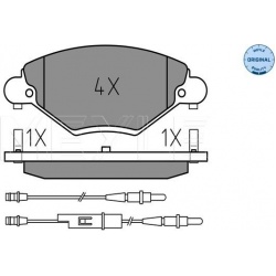 stabdžių trinkelių rinkinys, diskinis stabdys MEYLE-ORIGINAL: True to OE.
                                                