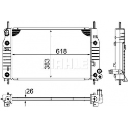 Aušinimo radiatorius
                                MAHLE                                                CR 741 000S, MAHLE