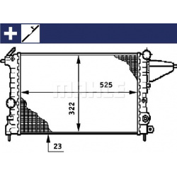 Aušinimo radiatorius
                                MAHLE                                                CR 600 000S, MAHLE