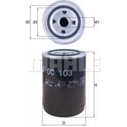alyvos filtras
                                MAHLE                                                OC103, MAHLE, OC103, auto