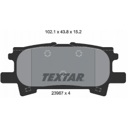 stabdžių trinkelių rinkinys, diskinis stabdys
                                TEXTAR                                      