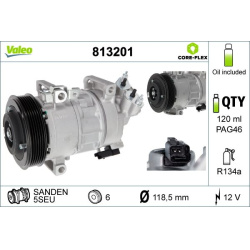 Kompresorius, oro kondicionierius VALEO CORE-FLEX
                                                813201, VALEO, 813201, auto