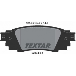 stabdžių trinkelių rinkinys, diskinis stabdys
                                TEXTAR                                      