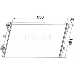 Aušinimo radiatorius
                                MAHLE                                                CR 1538 000S, MAHL