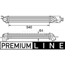 tarpinis suslėgto oro aušintuvas, kompresorius BEHR *** PREMIUM LINE ***
                                MAHLE             