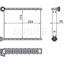 šilumokaitis, salono šildymas BEHR
                                MAHLE                                AH 270 000S, MAHLE,