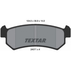 stabdžių trinkelių rinkinys, diskinis stabdys
                                TEXTAR                                240710