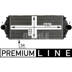 tarpinis suslėgto oro aušintuvas, kompresorius BEHR *** PREMIUM LINE ***
                                MAHLE             