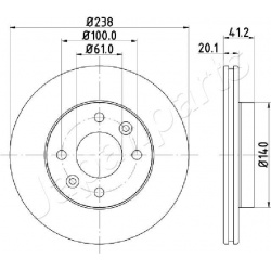 stabdžių diskas (1vnt)
                                JAPANPARTS                                DI-0708, JAPANPARTS, DI-07