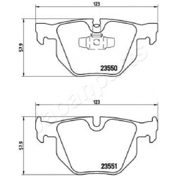 stabdžių trinkelių rinkinys, diskinis stabdys
                                JAPANPARTS                                PP