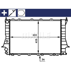 Aušinimo radiatorius
                                MAHLE                                                CR 358 000S, MAHLE