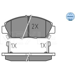 stabdžių trinkelių rinkinys, diskinis stabdys MEYLE-ORIGINAL: True to OE.
                                                