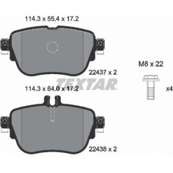 stabdžių trinkelių rinkinys, diskinis stabdys Q+
                                TEXTAR                                   