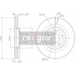 stabdžių diskas (1vnt)
                                MAXGEAR                                                19-2364MAX, M