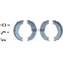 stabdžių trinkelių komplektas, stovėjimo stabdis
                                TEXTAR                                  