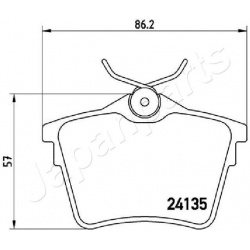 stabdžių trinkelių rinkinys, diskinis stabdys
                                JAPANPARTS                                PP