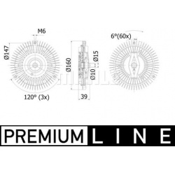 sankaba, radiatoriaus ventiliatorius BEHR *** PREMIUM LINE ***
                                MAHLE                         
