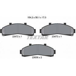 stabdžių trinkelių rinkinys, diskinis stabdys
                                TEXTAR                                      