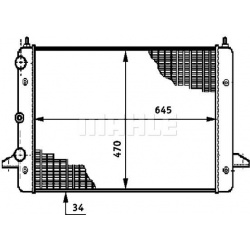 Aušinimo radiatorius
MAHLE CR 639 000S, MAHLE