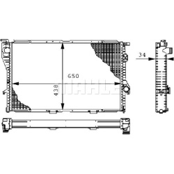 Aušinimo radiatorius
MAHLE CR 242 000S, MAHLE