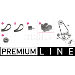 vandens siurblio ir paskirstymo diržo komplektas BEHR *** PREMIUM LINE ***
                                MAHLE            