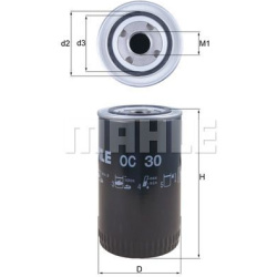 alyvos filtras
                                MAHLE                                                OC30, MAHLE, OC30, auto d