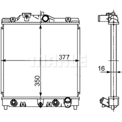 Aušinimo radiatorius
                                MAHLE                                                CR 611 000S, MAHLE