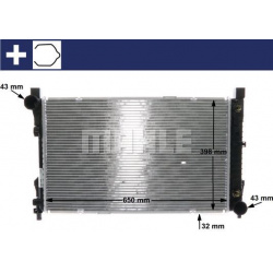 Aušinimo radiatorius
                                MAHLE                                                CR 1478 000S, MAHL