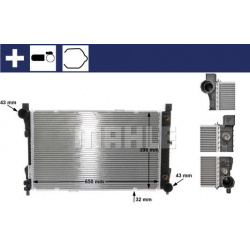 Aušinimo radiatorius
                                MAHLE                                                CR 387 000S, MAHLE