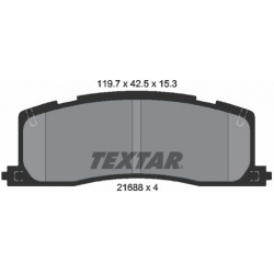 stabdžių trinkelių rinkinys, diskinis stabdys
                                TEXTAR                                      